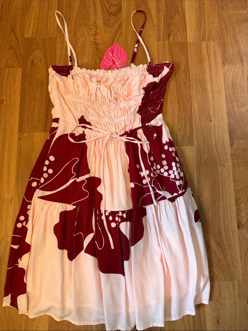 BNWT Fighting Eel Pink and Maroon Floral Dress
